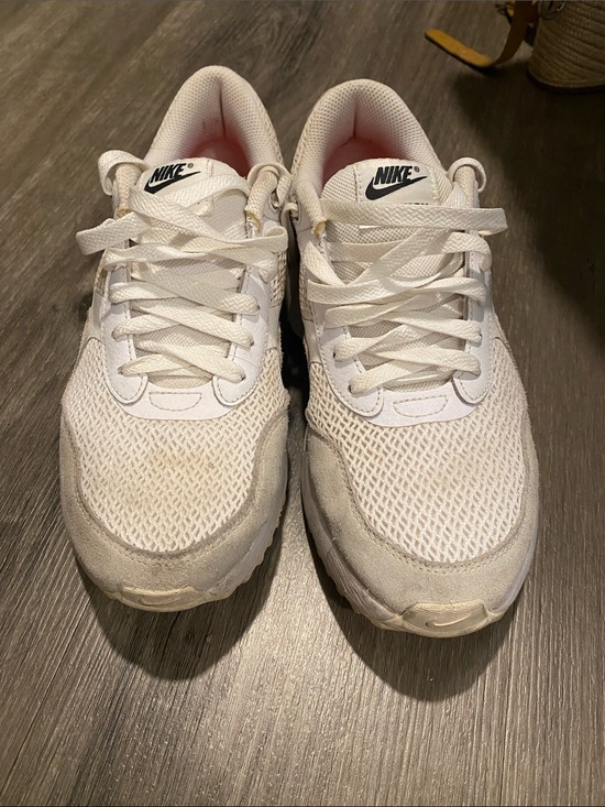 Nike Shoes - Nike White and Light Gray Mesh Athletic Sneakers
